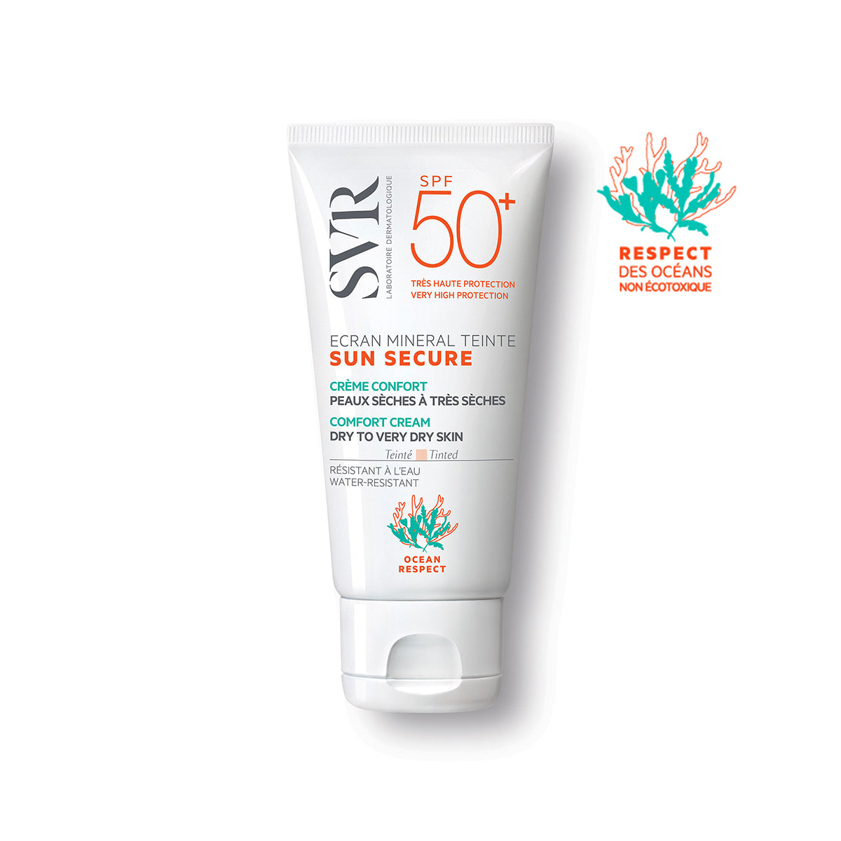 SVR SUN SECURE Écran Minéral Teintée Peaux Sèches SPF50+ 50mL