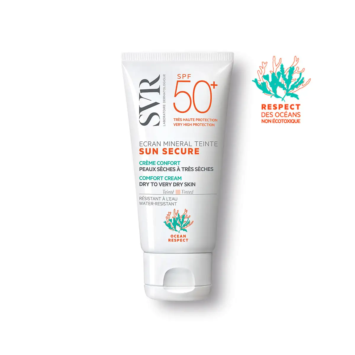 SVR SUN SECURE Écran Minéral Teintée Peaux Sèches SPF50+ 50mL