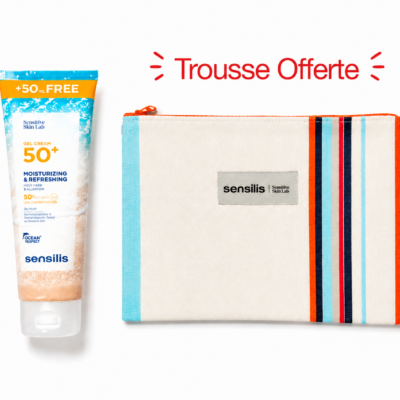 SENSILIS Gel Crème Hydratant Rafraîchissant SPF50+ 250ML + Trousse Offerte