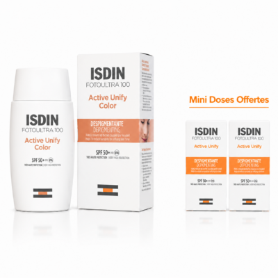 ISDIN FOTOULTRA Activ Unify Teintée SPF50+ 50ML + 2 Mini Doses Offertes