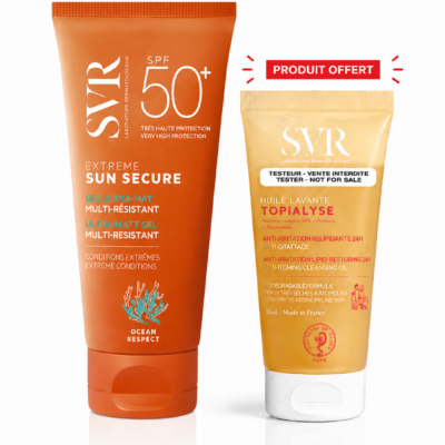 SVR ECRAN SUN SECURE EXTREME SPF50+ 50 mL + Huile Lavante Topialyse 55mL (Offerte)