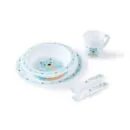 CANPOL SET REPAS 5P TURQUOISE HAPPY ANIMALS OURS 4/401