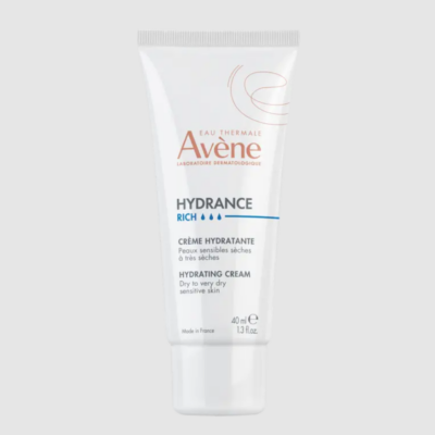 Avene HYDRANCE Riche Crème hydratante 40ml - Crème hydratante riche pour peaux sèches à très sèches. Texture onctueuse, nourrissante, enrichie en Eau Thermale d'Avène