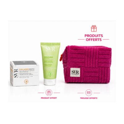 SVR Biotic Collagen Crème Rebondissante Regénèrante 50mL + Sebiaclear Crème lavante et Trousse offertes