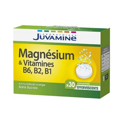 JUVAMINE MAGNESIUM & VITAMINES B6 B2 B1 30 COMPRIMES EFFERVESCENTS