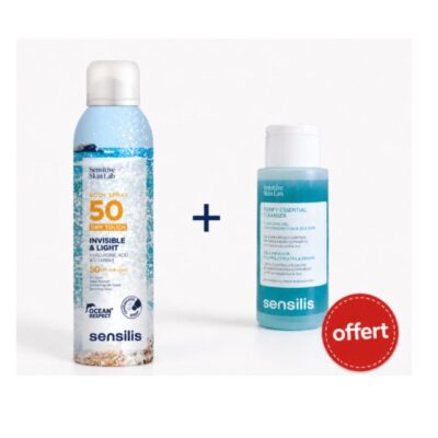 SENSILIS Sun Secret Body Toucher Sec SPF50+ 200ML + Gel Nettoyant 100mL (OFFERT)