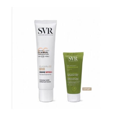 SVR CLAIRIAL CC Crème Light SPF50+40ml + Sebiaclear Gel Moussant 55mL (offert)
