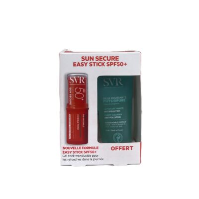SVR SUN SECURE STICK SPF50+10G + Gelée Moussante Physiopure 55mL (offerte)