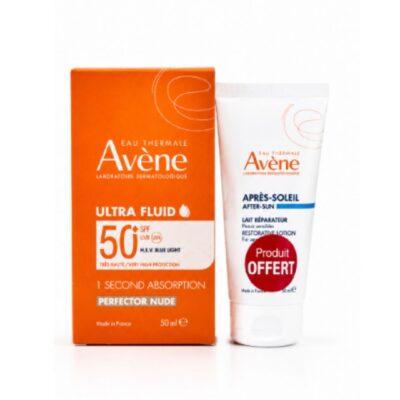 Avène Solaire Ultra Fluid Perfector Teintée SPF50+ 50ML + Lait Après-Soleil 30mL (Offert)