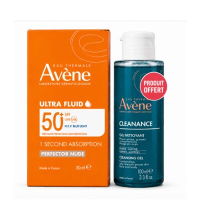 Avène Solaire Ultra Fluid Perfector Teintée SPF50+ 50ML + Gel Cleanance 100mL (Offert)