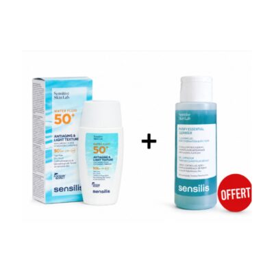 SENSILIS SENSITIVE SKIN WATER FLUID INVISIBLE SPF50+ 40ML + Gel Nettoyant 100mL (OFFERTE)