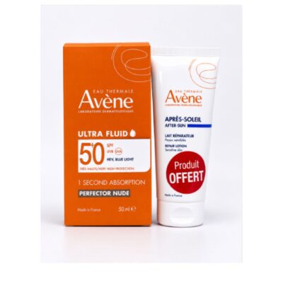 Avène Solaire Ultra Fluid Perfector Teintée SPF50+ 50ML + Lait Après-Soleil 30mL (Offert)