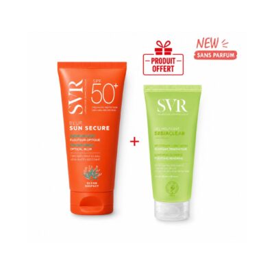 SVR ECRAN SUN SECURE BLUR SANS PARFUM SPF50+ 50ML + Sebiaclear GEL Moussant (Offert)