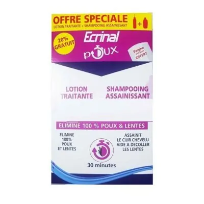 Ecrinal Pack anti-poux lotion+shampooing