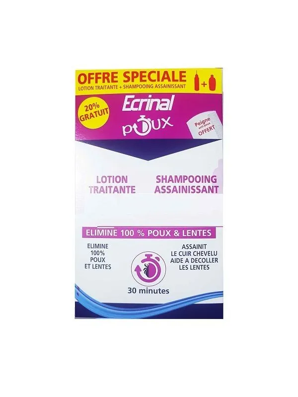 Ecrinal Pack anti-poux lotion+shampooing
