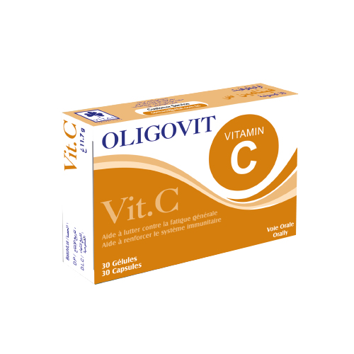 VITAL OLIGOVIT VITAMINE C BT/30 - Complément alimentaire à la vitamine C. Boîte de 30 comprimés. Soutien immunitaire et antioxydant.