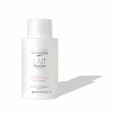BYPHASSE Lait Démaquillant Vit E et Provit B5 500mL