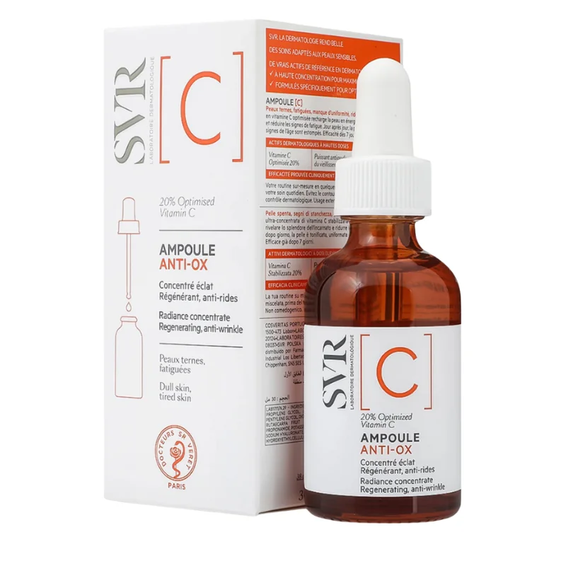 SVR AMPOULE ANTI OX VTAMINE C 20% 30ML TOUS TYPES DE PEAUX