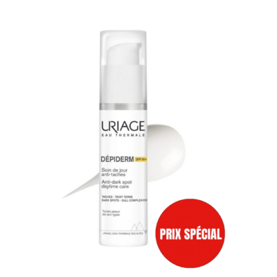 Uriage DEPIDERM SPF 50 Soin de jour anti-taches 30ml - Soin de jour anti-taches avec protection solaire SPF 50. Enrichi en eau thermale d'Uriage.