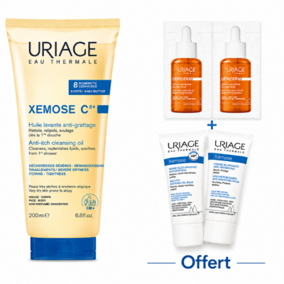 URIAGE XEMOSE C8+ Huile Lavante Apaisante 200mL+Produits Offerts