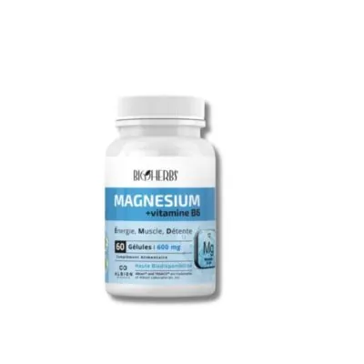 BIOHERBS – MAGNESIUM + VITAMINE B6 60 GELLULES
