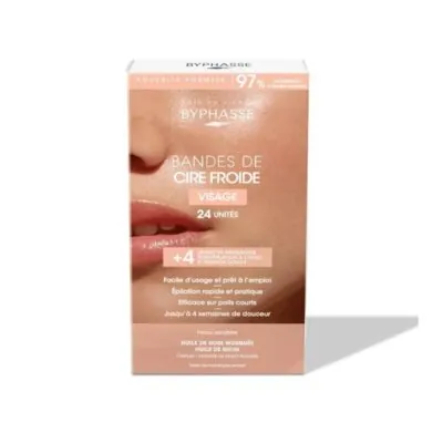 BYPHASSE Bandes De Cire Froide Visage & Zones Intimes 24 Pièces