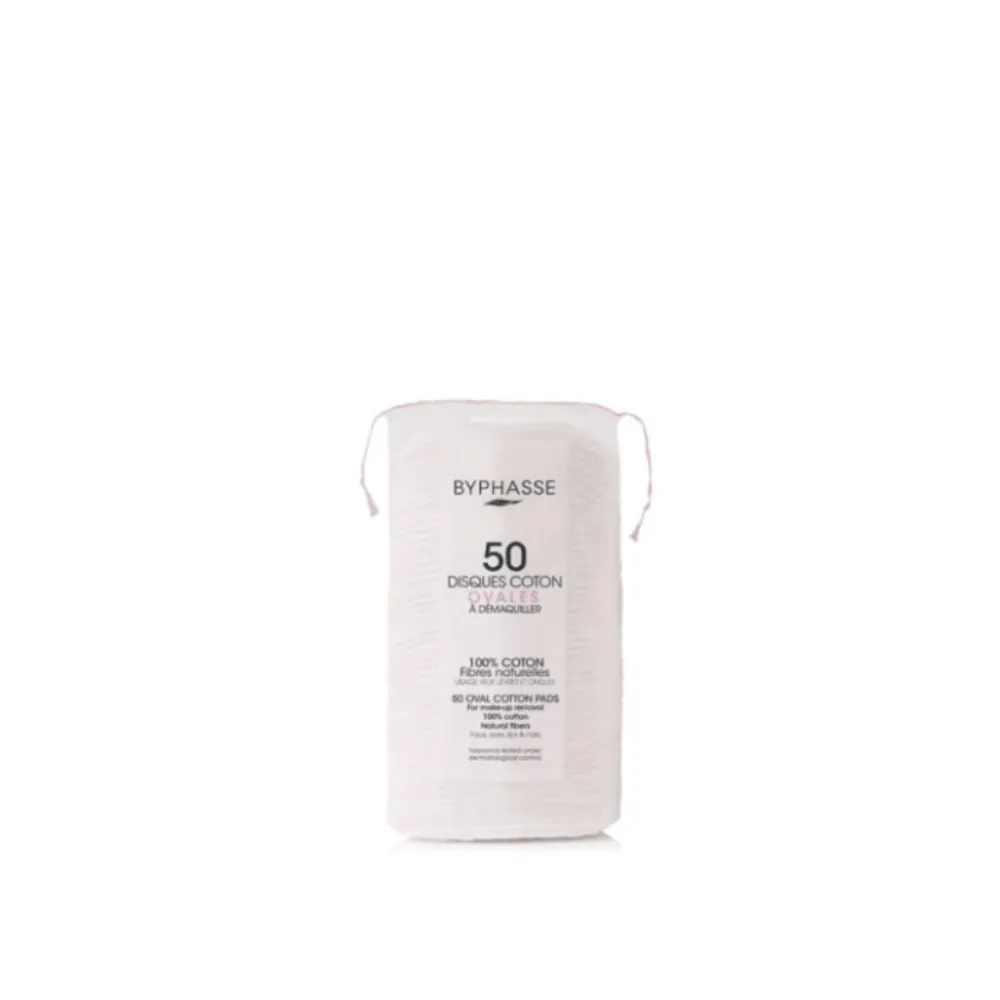 BYPHASSE COTON DEMAQUILLANT DISQUES OVALES 50 UNITES