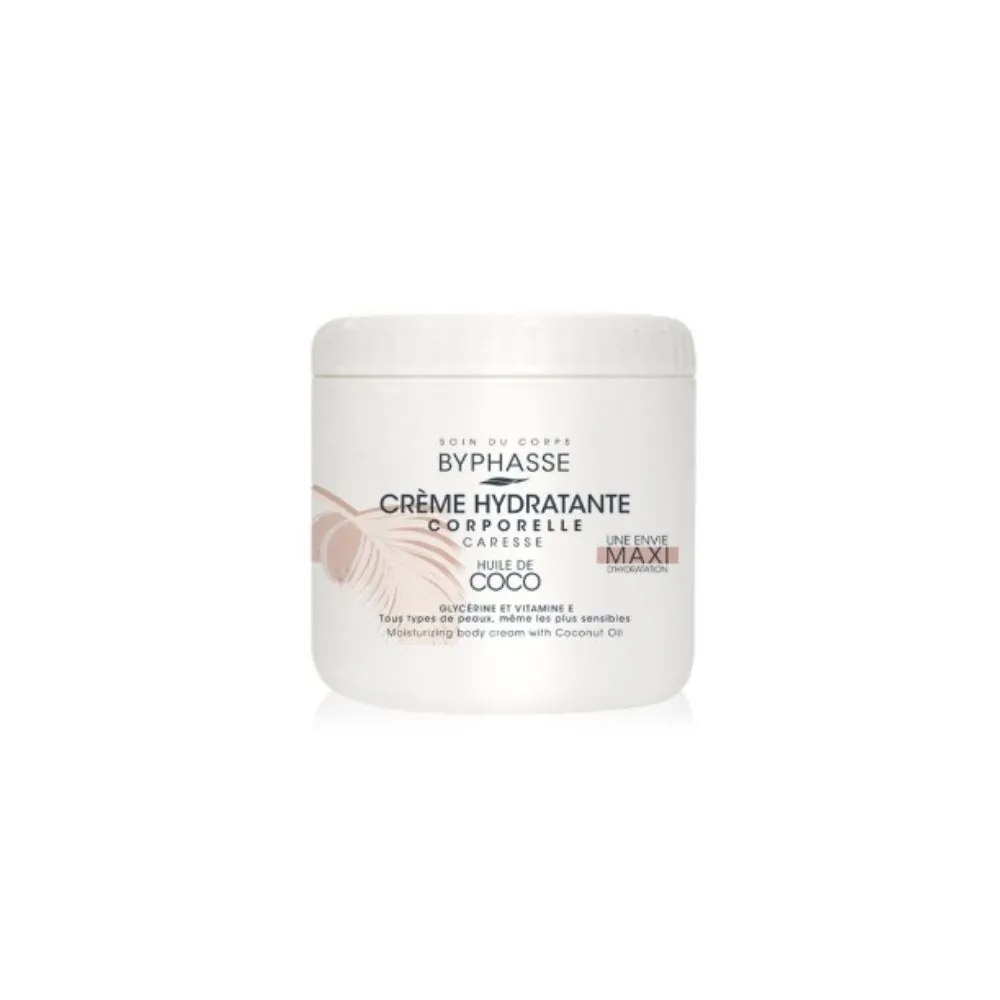 BYPHASSE Crème Hydra Corps à l'Huile de Coco 500 mL