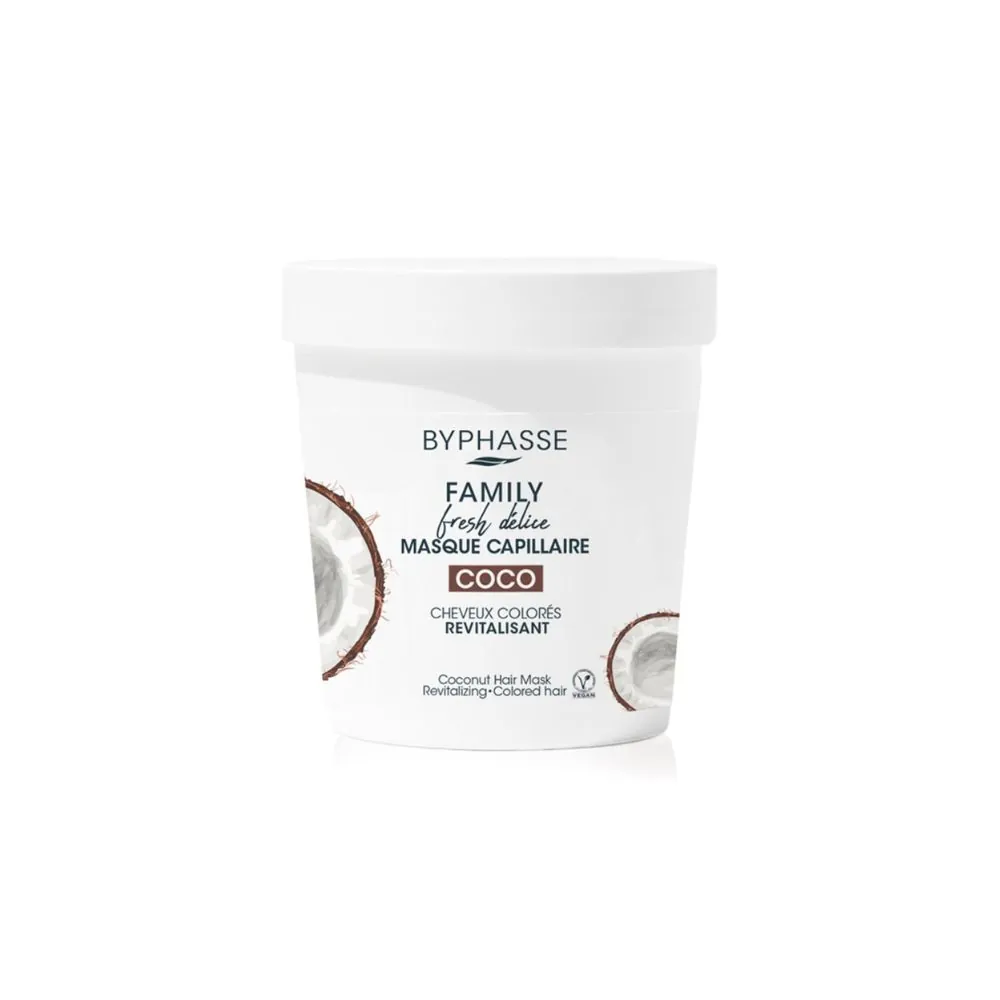 BYPHASSE FAMILY Masque Capillaire Coco Cheveux Colorés 250mL