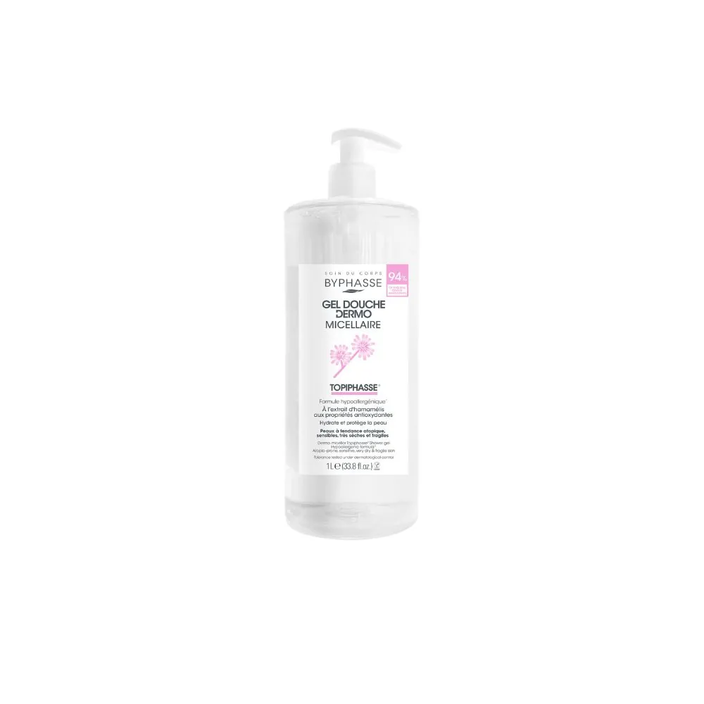 BYPHASSE Gel Douche Dermo Micellaire Topiphasse Peaux à Tendance Atopique 1L