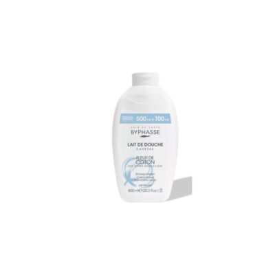 BYPHASSE Lait de Douche Caresse Fleur de Coton 600mL