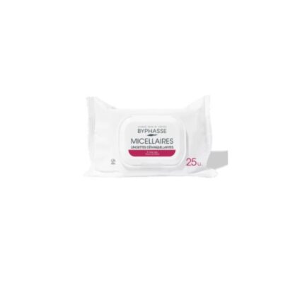 BYPHASSE Lingettes Démaquillantes Micellaires ALOE VERA 25 UNITES