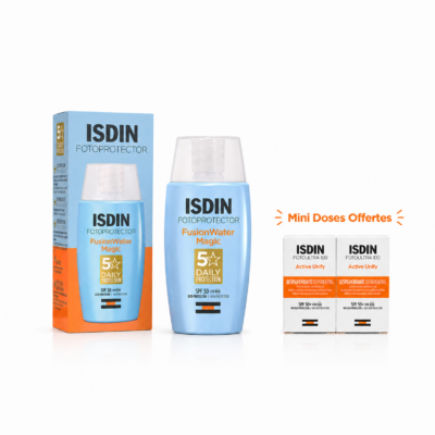 ISDIN ÉCRAN Fusion Water Magic Invisible SPF50+ 50mL + 2 Mini Doses 2mL Offertes
