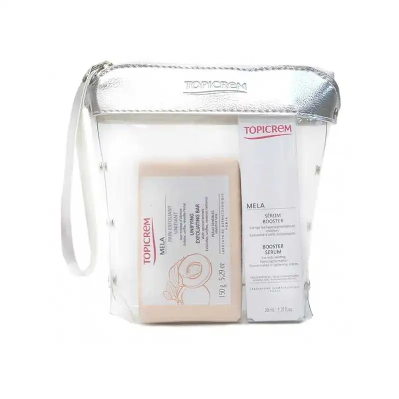 PACK TOPICREM – SÉRUM BOOSTER MELA ET PAIN MELA EXFOLIANT UNIFIANT (GRATUIT)+ TROUSSE OFFERTE
