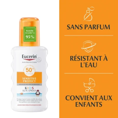 Eucerin Sun Protection Sensitive Protect Kids SPF50+ Spray 200mL + Trousse Offerte