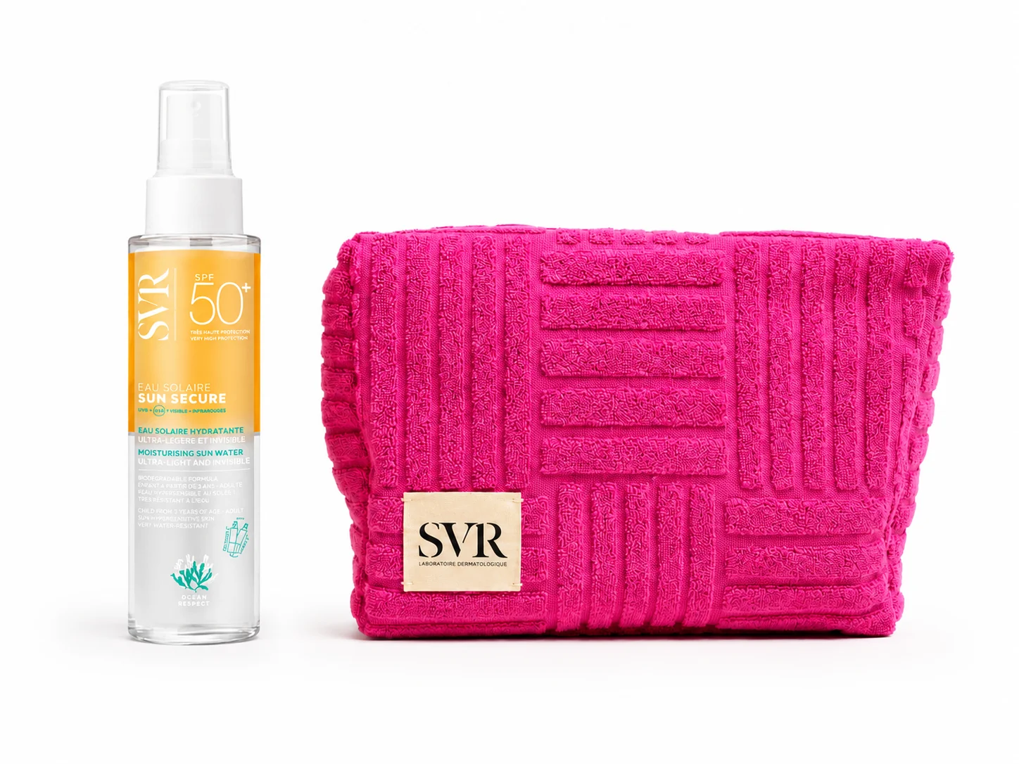 SVR SUN SECURE Eau Solaire SPF50+ 200mL +Trousse Rose Offerte