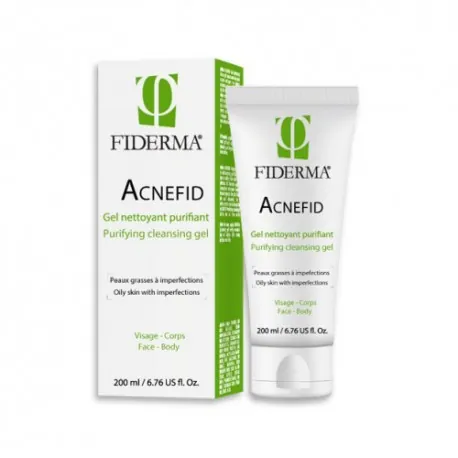 FIDERMA ACNEFID Gel nettoyant purifiant peaux grasses, 200ml