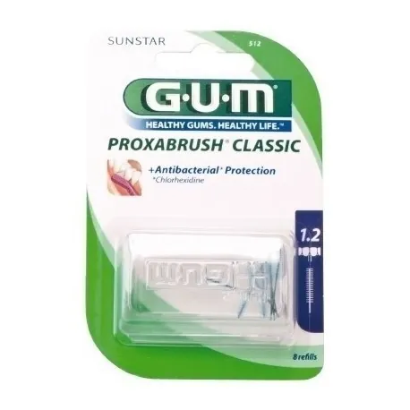 GUM brossettes EXTRA fine cylindrique boite de 8 (512)