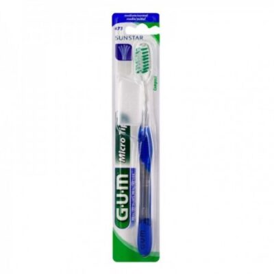 GUM MicroTip Brosse à dents medium compacte (473)