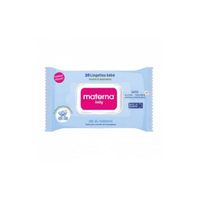 Materna Baby Lingettes Bleues B/20