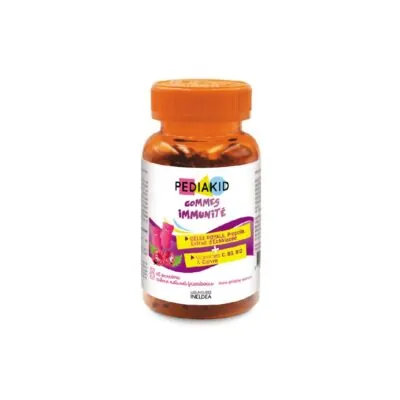 PEDIAKID GOMMES IMMUNITE FRAMBOISE 60 OURSONS