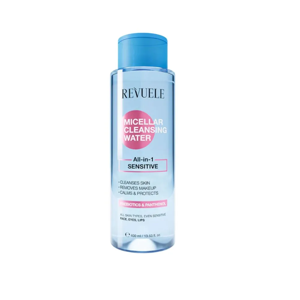REVUELE EAU MICELLAIRE DEMAQUILLANTE TOUT EN 1 PEAUX SENSIBLES 400 ML