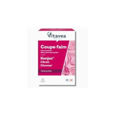 VITAVEA  COUPE FAIM AU KONJAC & CÉTONES DE FRAMBOISE B/42 GELULES