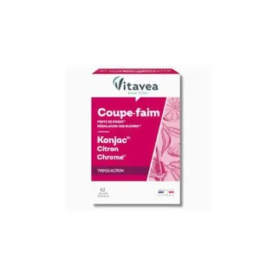 VITAVEA COUPE FAIM AU KONJAC & CÉTONES DE FRAMBOISE B/42 GELULES