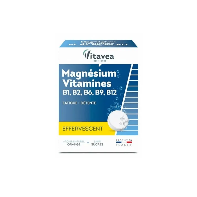 VITAVEA MAGNÉSIUM + B1, B2, B6 EFFERVESCENT B/24CP