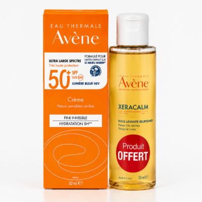 Avène Solaire Crème SPF50+ 50ml + Xeracalm Huile Lavante 100mL (OFFERTE)