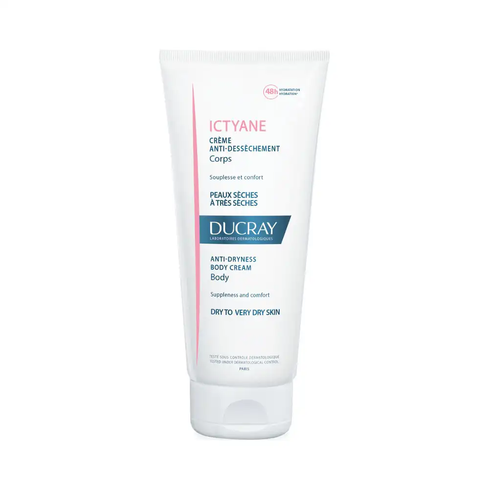 Ducray Ictyane Crème Émolliente Nutritive Visage et Corps 200ml