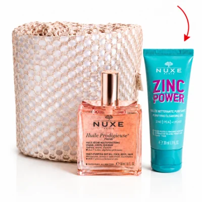 Nuxe Trousse Huile Prodigieuse Florale 50mL+Zinc Power Gelée Nettoyante 30mL(Offerte)