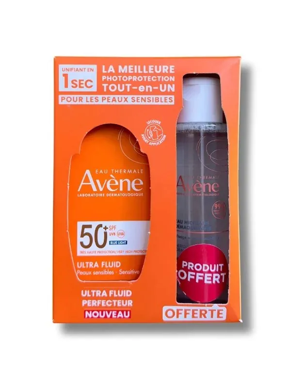 AVENE - ULTRA FLUID PROTECTEUR SPF50+ + EAU MICELLAIRE 100ML OFFERTE