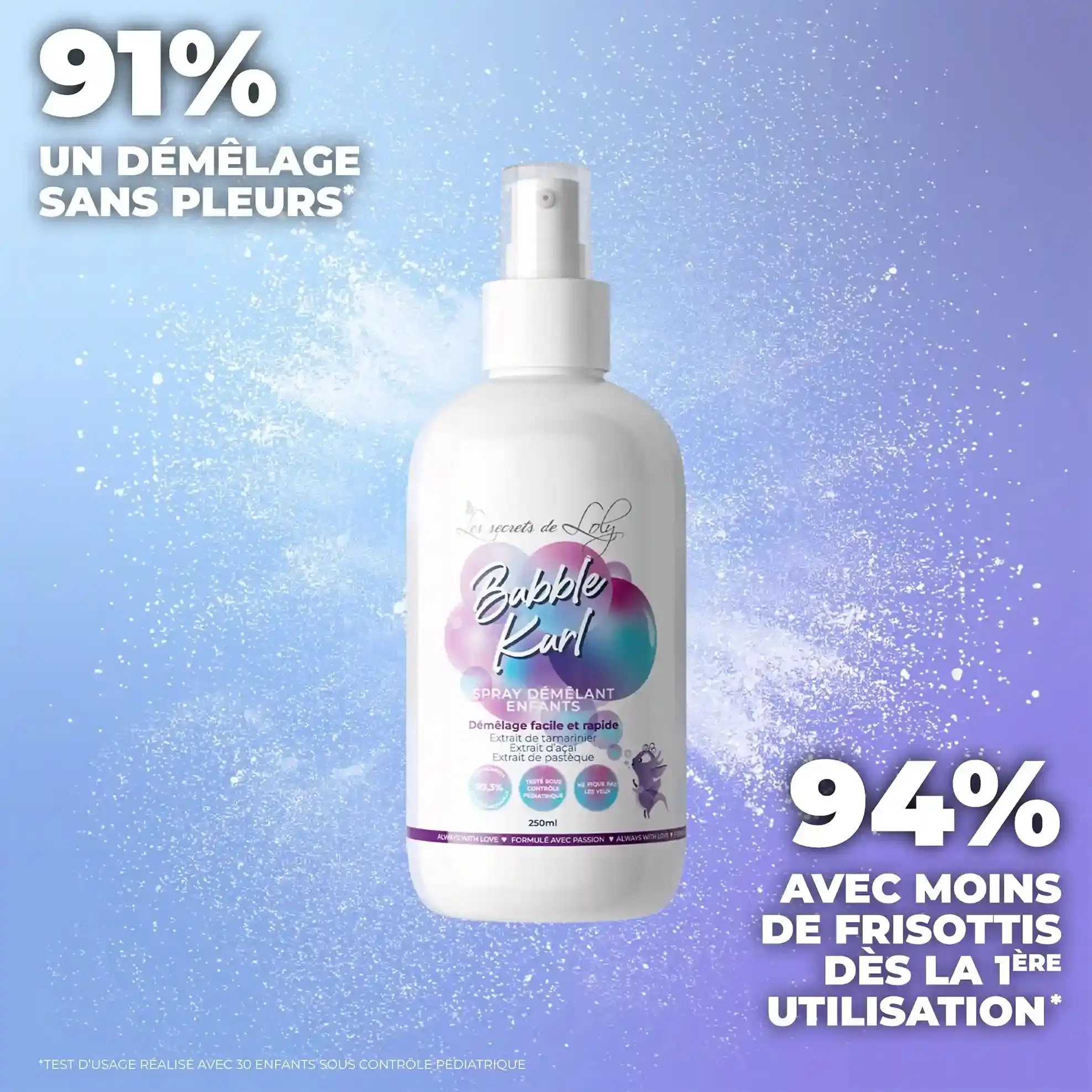 Les Essentiels Anti-Noeuds - Shampooing, après-shampooing, spray démêlant et brosse pour les enfants